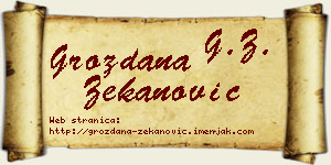 Grozdana Zekanović vizit kartica